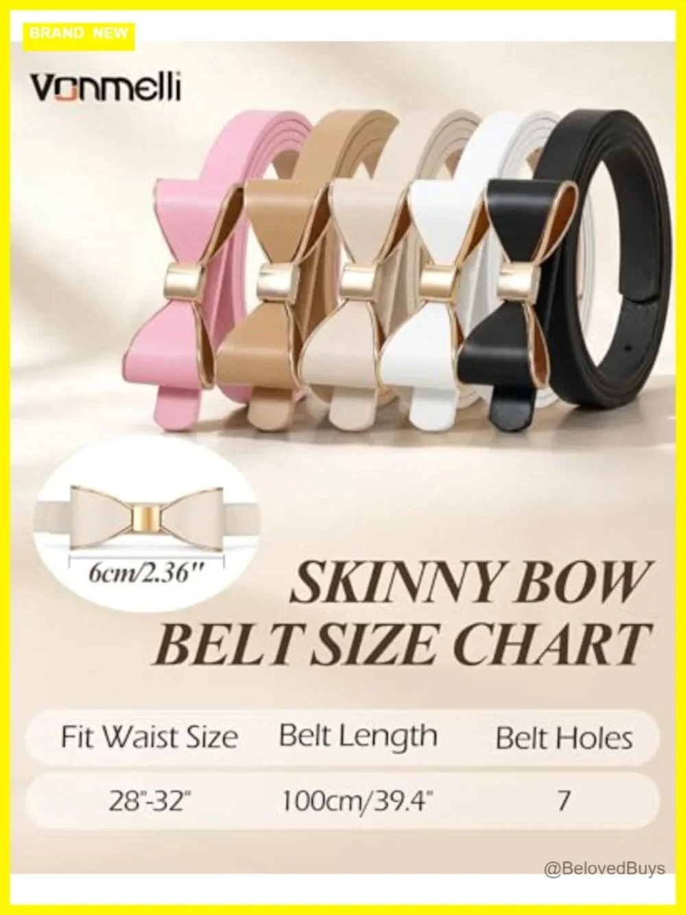 Skinny Faux Leather Bow Belt for Women Dresses